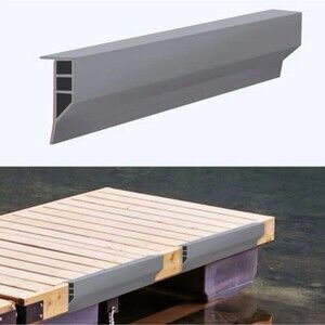 Gaahing 10 Pcs 19.7” Boat Dock Side Bumper, Full Face Dock Edging - Grey